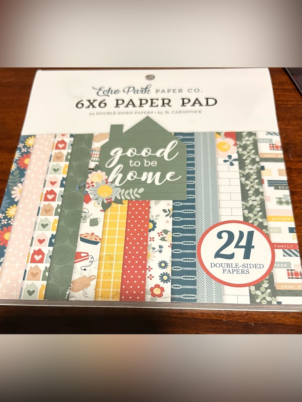 'Good to Be Home' 6x6 Paper Pad - Green & Multi-Color